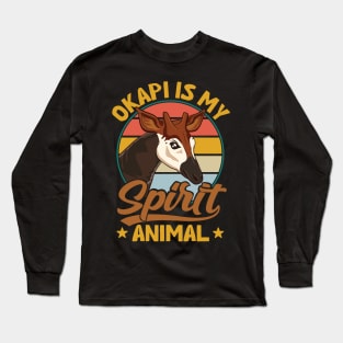 Okapi is my Spirit Animal - Congolese Giraffe Long Sleeve T-Shirt